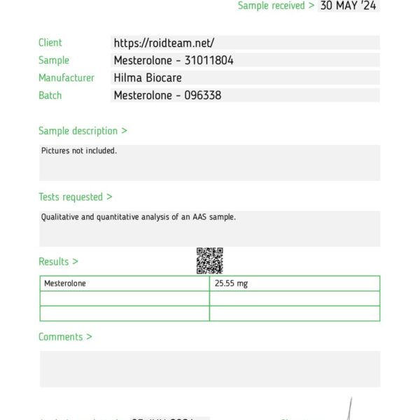 mesterolone-lab-test